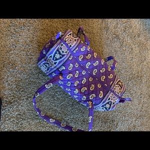 Vera Bradley Purple Paisley Small Weekender Bag
